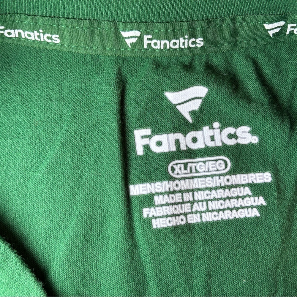 Fanatics New York Jets T Shirt Textured Logo XL Soft Light Gray White Green - Picture 7 of 7